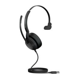 Jabra Evolve2 50 Auriculares USB-A UC Mono, Diadema, Con cable, Negro para Oficina/Centro de Llamadas