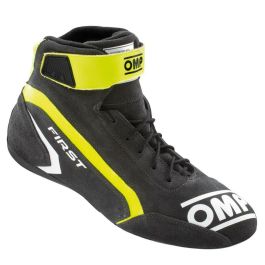 Omp OMPIC0-0824-A01-182-44 Zapatillas de Rally First FIA 8856-2018 en Ante Gris/Amarillo Fluo Talla 44