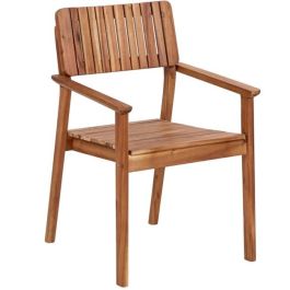 DKD Home Decor Silla de Terraza y Jardín de Teca Apilable, Marrón, 2 Unidades - 60 x 88 x 55 cm Precio: 233.50000047. SKU: B1B9CCJ873