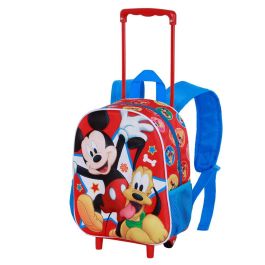 Mochila 3D con Ruedas Pequeña Star Disney Mickey Mouse Multicolor