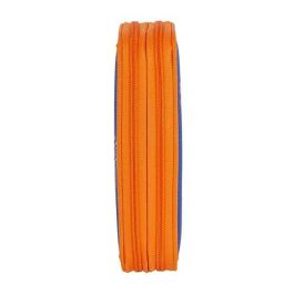 Plumier Doble Valencia Basket M854 Azul Naranja 12.5 x 19.5 x 4 cm (28 piezas)