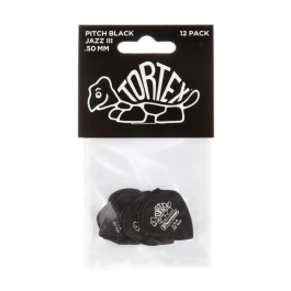 Dunlop 72 Púas Tortex III Pitch Black Jazz - 0,50 Mm