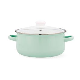 Quid Cacerola Cocco 22 cm Acero Esmaltado Verde Antiadherente. Compatible con Vitrocerámica, Gas, Eléctrico y Lavavajillas Precio: 8.79000023. SKU: S2706483