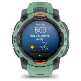 Garmin Instinct 3 Smartwatch AMOLED 1.2" (3,05 cm) 390x390 Píxeles 45mm con GPS y Pantalla Táctil Correa Silicona Verde