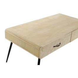 Mesa de Centro DKD Home Decor Negro Multicolor Cobre Natural Metal Madera de Paulonia Madera MDF 100 x 52 x 42,5 cm 100 x 52 x 7