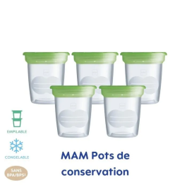 Mam Recipientes de Almacenamiento 120ml - Pack de 5 - Transparente