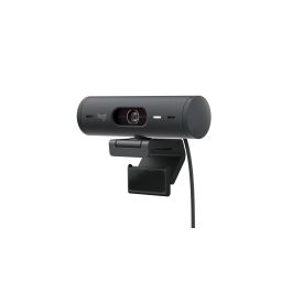 Logitech Brio 505 Webcam Full HD 1080p/4MP, Enfoque Automático, 90°, Micrófono Estéreo, USB-C, Grafito - Para Zoom, Teams, Meet