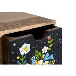 GINER Y COLOMER Cómoda de Madera de Mango Estilo Étnico 120 cm Multicolor