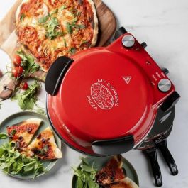 Domo DO9284PZ Horno de pizza Eléctrico 1200W con Piedra cerámica Rojo