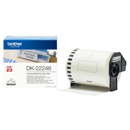 Brother Cinta Continua De Papel Térmico Adhesivo Blanco 103 mm x 30,48 M