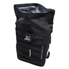 EWENT Mochila EW2536 17.3" Trendy Roll Unisex Impermeable Negro, Diseño Ampliable 25.5L-34L, Compartimento Portátil, Puerto USB