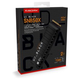 WD Black SN850X 2TB M.2 NVMe PCIe 4.0 x 4 SSD with Heatsink