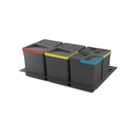 Emuca Kit de contenedores de reciclaje para cajón de cocina con base Recycle altura 266mm, 2x15litros, 2x7litros, módulo 800mm, Plástico gris antracita Emuca Kit de contenedores de reciclaje para cajón de cocina con base Recycle altura 266mm, 2x15litros, 2x7litros, módulo 800mm, Plástico gris antracita Precio: 81.69000037. SKU: B17V4E4AZF