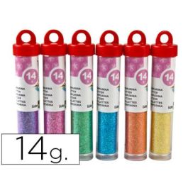 Purpurina Liderpapel Fantasia Colores Metalicos Pasteles Bote De 14 gr 24 unidades