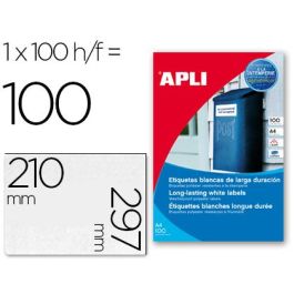 Etiquetas Adhesivas Apli 12121 Tamaño 210x297 mm Poliester Resistente A La Interperie Impresion Laser Precio: 96.54590035089998. SKU: S8400998