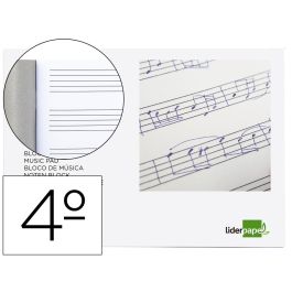 Bloc Musica Liderpapel Pentagrama 5 mm Cuarto 20 Hojas 100 gr-M2 grapado Precio: 1.50000032. SKU: B14Y5ZR3JP