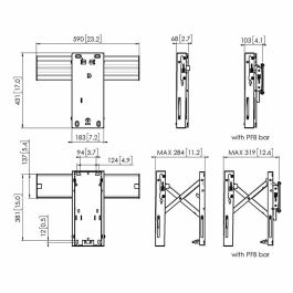 Vogels Gama Profesional Isoporte Pop Out para Video Wall (PFW6706)