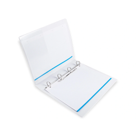 Liderpapel Carpeta Canguro 4 Anillas Mixtas 25mm A4 Plástico Blanco