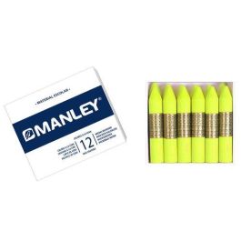 Manley Lápices de cera unicolor amarillo limón nº2, caja de 12 unidades. Suaves y resistentes a la luz. Precio: 2.50000036. SKU: B1E24SHFNX