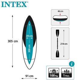 Intex Kayak Excursion Pro 305x91x46 cm PVC Remo Incluido Aluminio Bomba