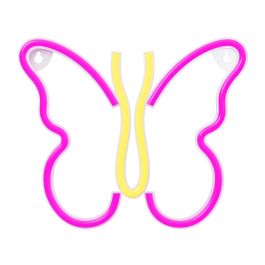Neolia Lámpara Neon LED Decorativa, Forma de Mariposa, Luz Rosa, Alimentación USB, Incluye Interruptor y Cable 2m, para Hogar o Negocio Precio: 22.9000002. SKU: B1B6555ZQ3
