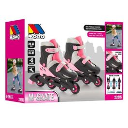 Patines 4 en linea rosa ajustable talla m ( 35/38)