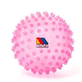 Bola sensorial 20 cm rosa. con colores y textura suave para la diversión y aprendizaje de los bebes.