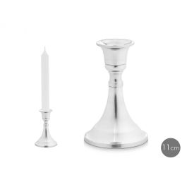 Candelabro Pequeño Plateado 12 cm - Giftdecor | Aluminio | Plata | 8x11.5x8 cm (12 Unidades) Precio: 31.99000057. SKU: B1CM8KVN7F