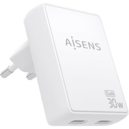 Aisens ASCH-30W2P075-W Cargador de Pared GaN 30W 2x USB-C Blanco Precio: 11.2288. SKU: B15WZBVMCJ