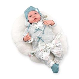 Muñeco reborn con pijama buzo gris de punto, almohada de lactancia y mecanismo. 50 cm Precio: 133.101331. SKU: B17KVH6E5A