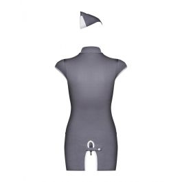 Disfraz de Azafata Gris (S/M) Obsessive Stewardess Gris