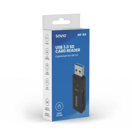 Lector de Tarjetas Externo Savio AK-64 Negro Lector de Tarjetas Externo Savio AK-64 Negro