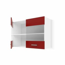 Mueble de cocina Rojo PVC Cristal Plástico Melamina 80 x 31 x 55 cm