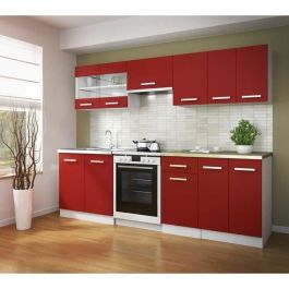 Mueble de cocina Rojo PVC Cristal Plástico Melamina 80 x 31 x 55 cm