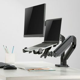 Mesa de Escritorio MacLean MC-836 11"-17" Negro 59 x 32 x 36 cm Mesa de Escritorio MacLean MC-836 11"-17" Negro 59 x 32 x 36 cm