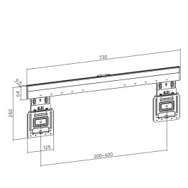 Soporte de Pared MacLean MC-481 37" 80" 75 Kg