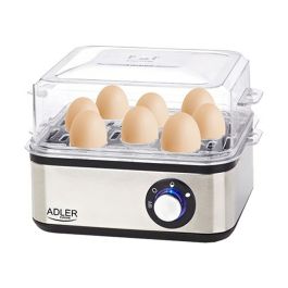 Adler AD 4486 Cocedor de Huevos 800 W para 8 Huevos, 3 Modos de Cocción: Blandos, Medios, Duros con Apagado Automático