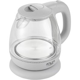 Hervidor y Tetera Eléctrica Adler AD1283G Blanco Gris 1 L