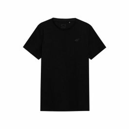 Camiseta de Manga Corta Hombre 4F Regular Plain Negro
