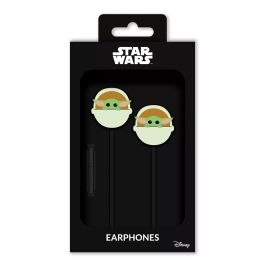 ERT GROUP Auriculares Baby Yoda Mandalorian Star Wars, Control Multifuncional, ABS, Cable 120cm, Jack 3.5mm