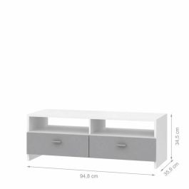 FINLANDEK Base para TV HELPPO contemporánea y gris mate - 95 cm de ancho