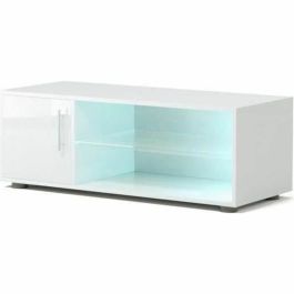 Mueble de TV 100 x 38 x 36 cm Metal Blanco Melamina