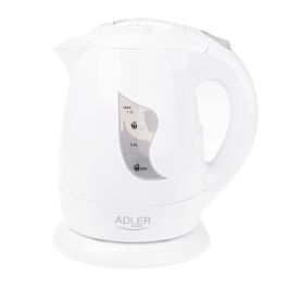 Adler ad 08 Hervidor de Agua Eléctrico 850W 1L Blanco con Filtro Antical, Apagado Automático y Base 360º