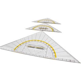 Escuadra Liderpapel Geometria 16 cm Plastico Cristal