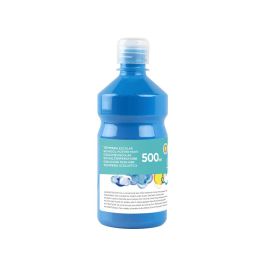 Tempera Liquida Liderpapel Escolar 500 mL Azul