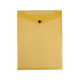 Carpeta Liderpapel Dossier Broche Polipropileno Din A4 Formato Vertical Amarilla Transparente 50 Hojas 10 unidades