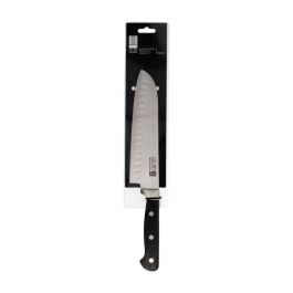 Cuchillo Santoku Acero Inoxidable Inox Chef Black Quid Professional 18 cm (6 Unidades)