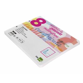 Recambio Liderpapel Cuarto Apaisado Pautaguia 100 Hojas 75 gr Cuadriculado Pautado 8 mm Con Margen 2 Taladros