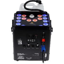 Algamlight Máquina de Humo Vertical con LED 1500W para Escenarios y Eventos, Chorro de 7m, Mando a Distancia Inalámbrico y DMX