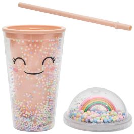 The Concept Factory Mug con Pajita Rainbow 350 ml Colección Kawaii